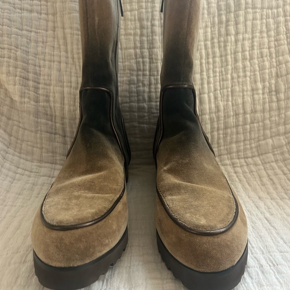 Donald J. Pliner velvet tall boot ombré black/brown size 11 - Picture 2 of 16